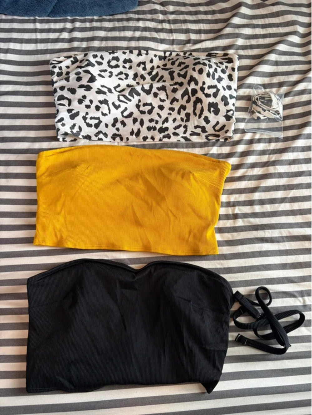 Bundle of 3 aerie bandeau swim tops L